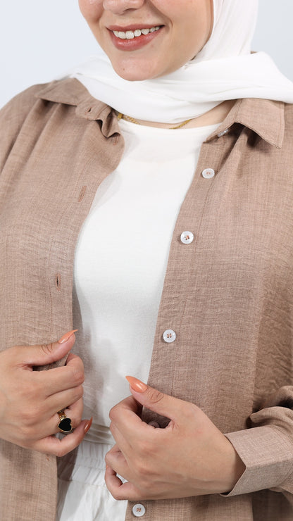 Long Shirt Beige