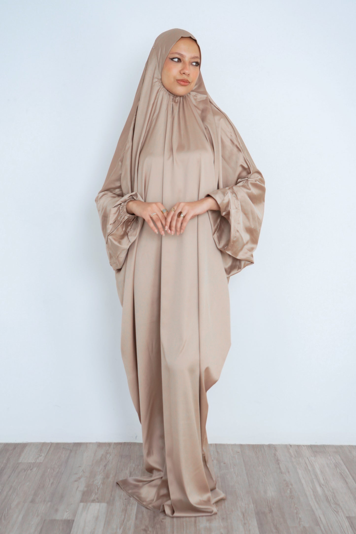 Beige Pull-On Khimar