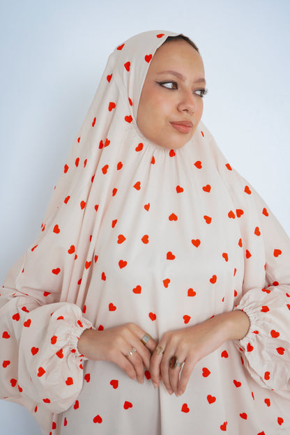 Mini Loves Red Pull-On Khimar