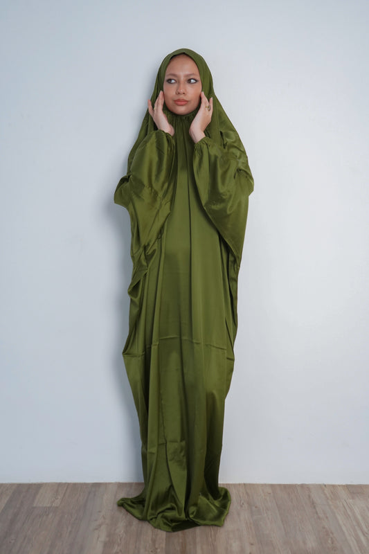 Olive Pull-On Khimar